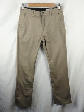Volcom Boy Straight Chino Khaki Pants Size 29